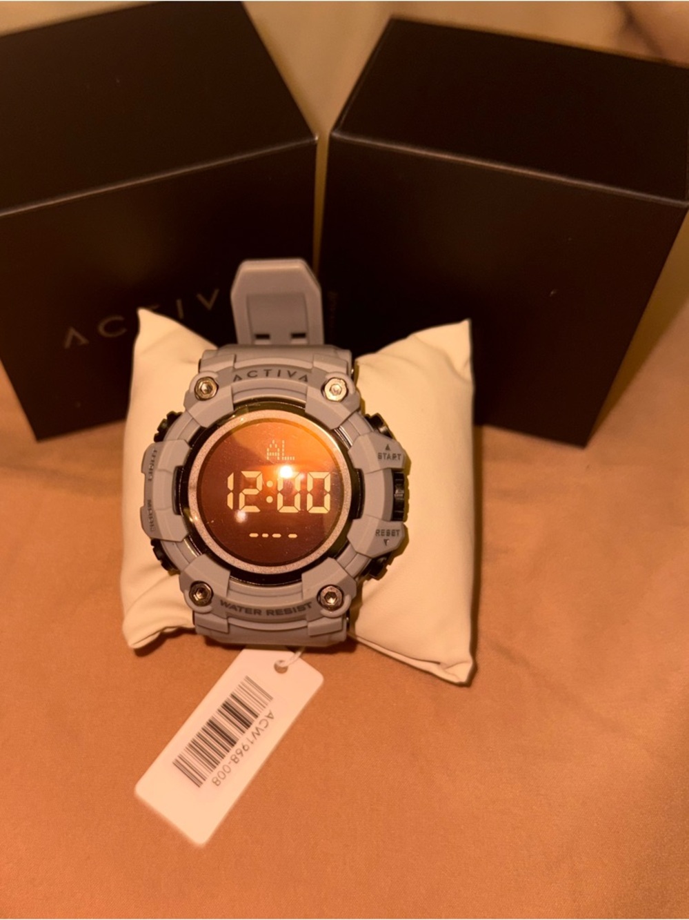 Ativa Grey Digital Sports Smartwatch with Amber Display